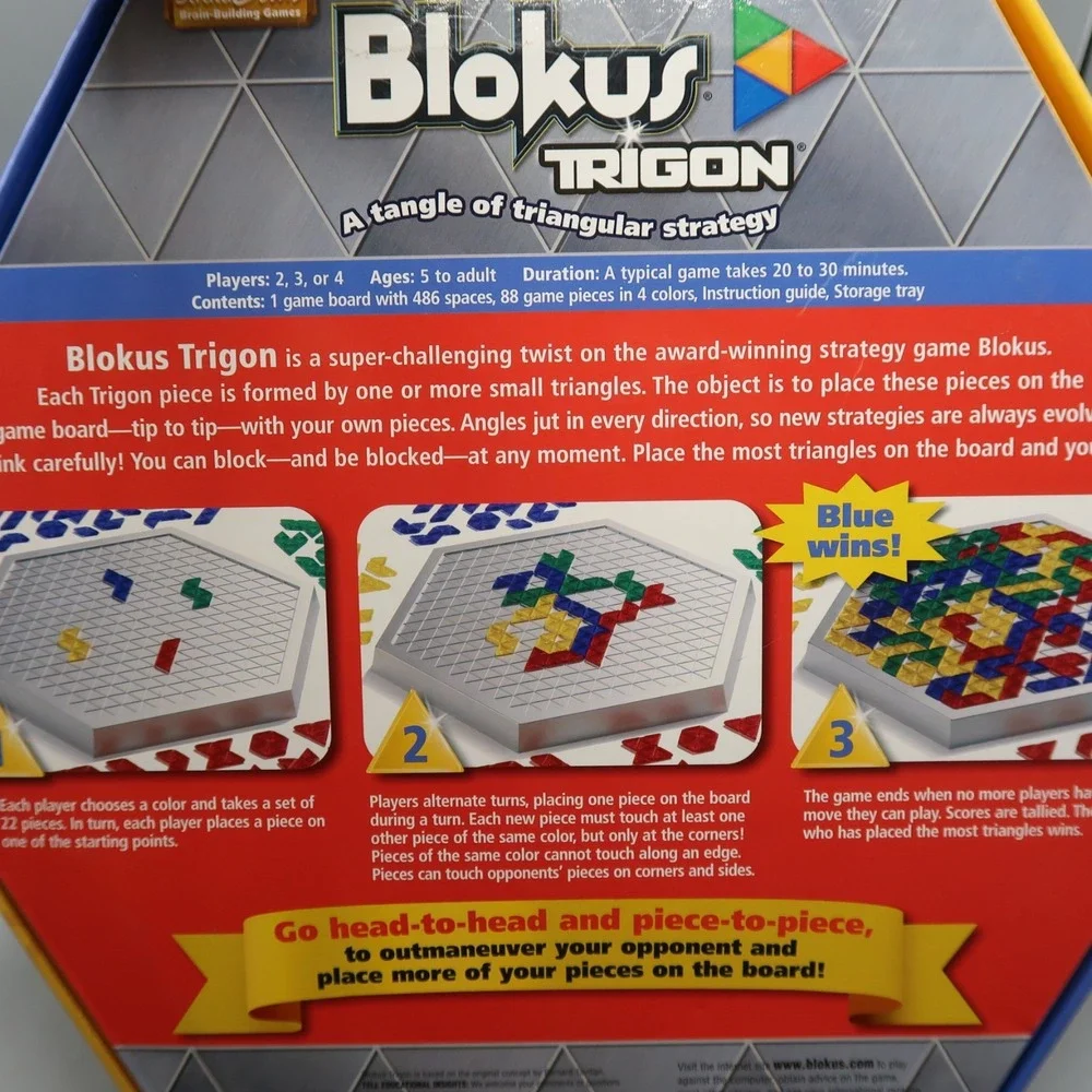 Blokus Trigon 99% Complete Educational Insights Board Game Gift Toy Ages 5+